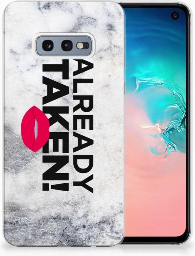 Samsung Galaxy S10e Siliconen hoesje met naam Already Taken White