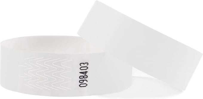 CombiCraft Blanco Tyvek Polsbandjes Wit - 100 stuks