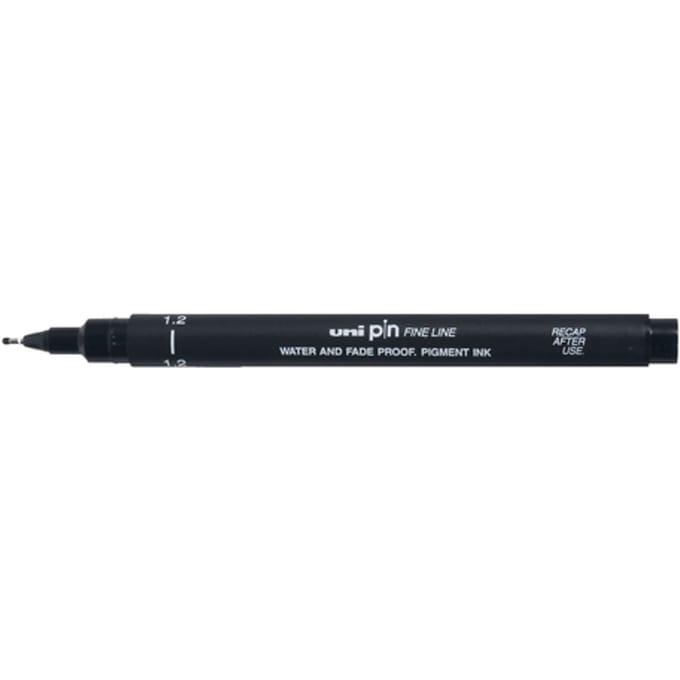 Fineliner Uni-ball Pin 1.2mm zwart