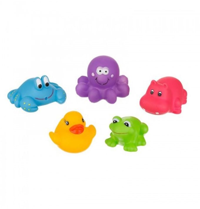 Akuku badspeelgoed 5  stuks animals A0363