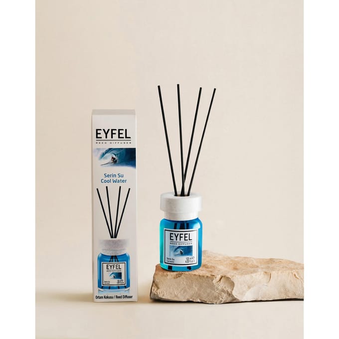 EYFEL - REED DIFFUSER - GEURSTOKJES - HUISPARFUM - COOL WATER - 120ML
