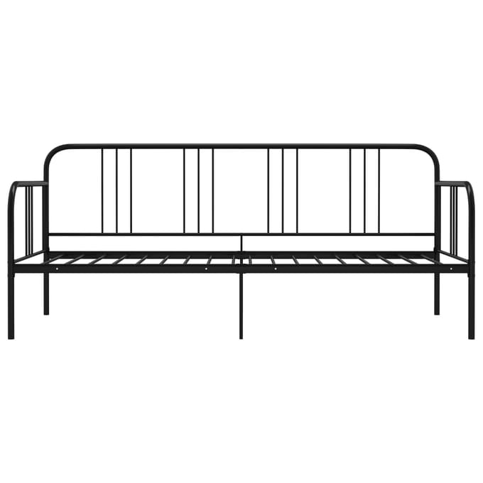 vidaXL - Slaapbank - metaal - zwart - 90x200 - cm