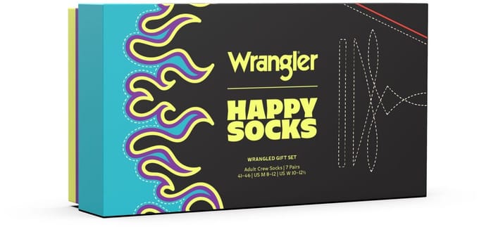 Happy Socks - Wrangler 3-Pack Wrangled Gift Set - Unisex - Sokken