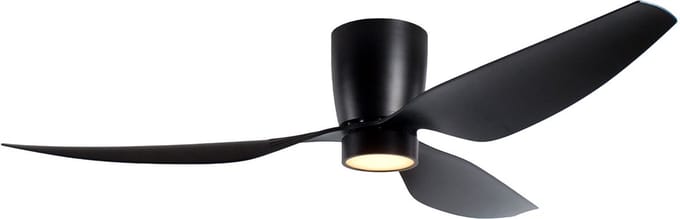 Plafondventilator met LED | 127 cm | Arioso | zwart | aluminium kunststof | modern