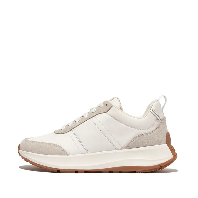 FitFlop F-Mode Flow Sneaker - Nylon & Suede Mix Dames Sneakers - Wit