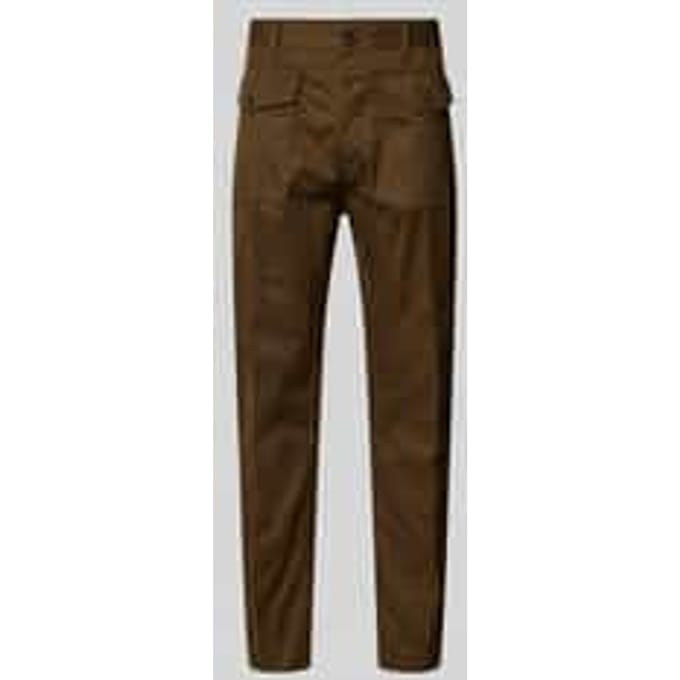 Stoffen broek met knoop- en ritssluiting