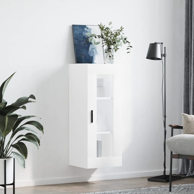 vidaXL - Wandkast - 34,5x34x90 - cm - wit