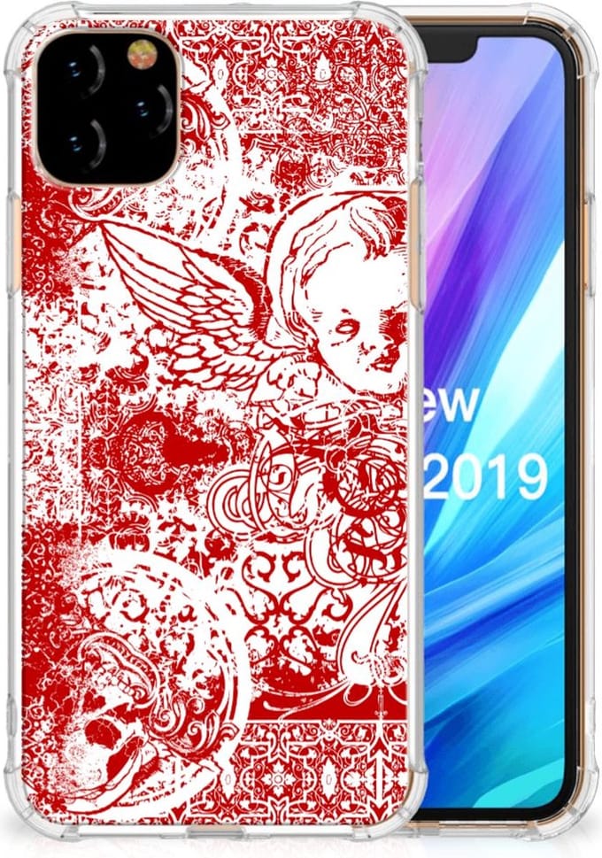 Extreme Case Apple iPhone 11 Pro Max Angel Skull Rood