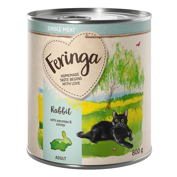 Feringa Single Meat Menu 6 x 800 g - Konijn met pastinaak & kattenmunt