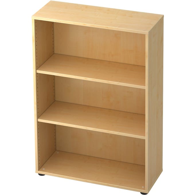 TARA boekenkast, 3 OH, stapelbaar, B. 800 x D 330 x H 1144 mm, ahorndecor