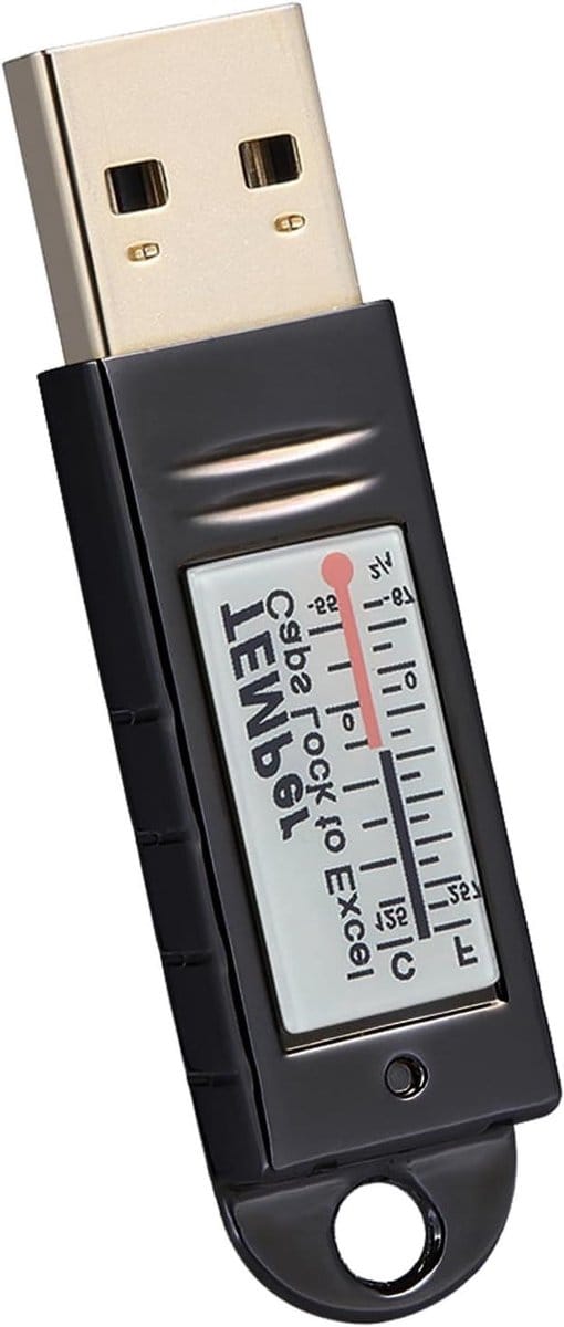 USB Temperatuurmeter - Datalogger Recorder - Data Opslag - Waterdicht Ontwerp - 11 cm - Zilver