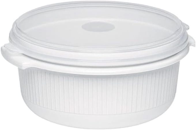 QORA® Magnetron Bakjes met Deksel - Bakjes met Deksel - Wit - ‎21cm x 19cm x 21cm