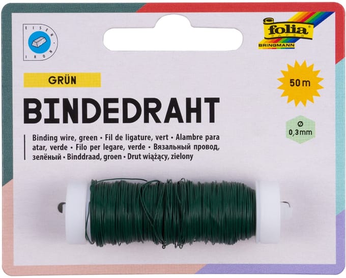 IJzerdraad 0,3 mm x 50 m, groen