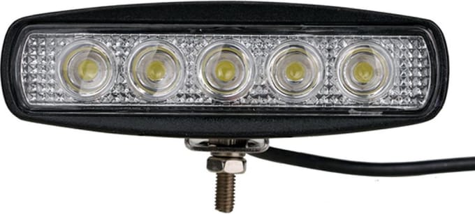 extra koplamp optiek rechthoek projector 5 led 12v 15w 1000 lumen voor motorfiets