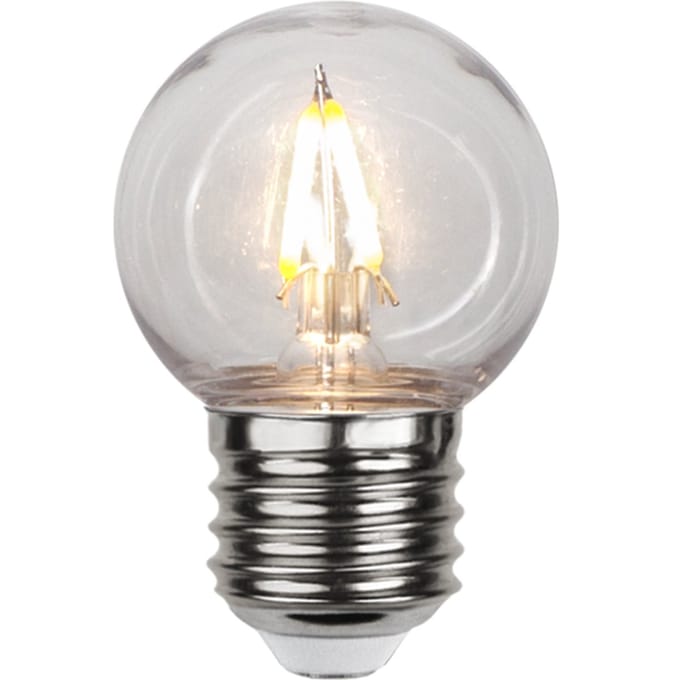 Prikkabel - Kogellamp - E27 - 1.4W - Extra Warm Wit - 2700K - Filament - Helder