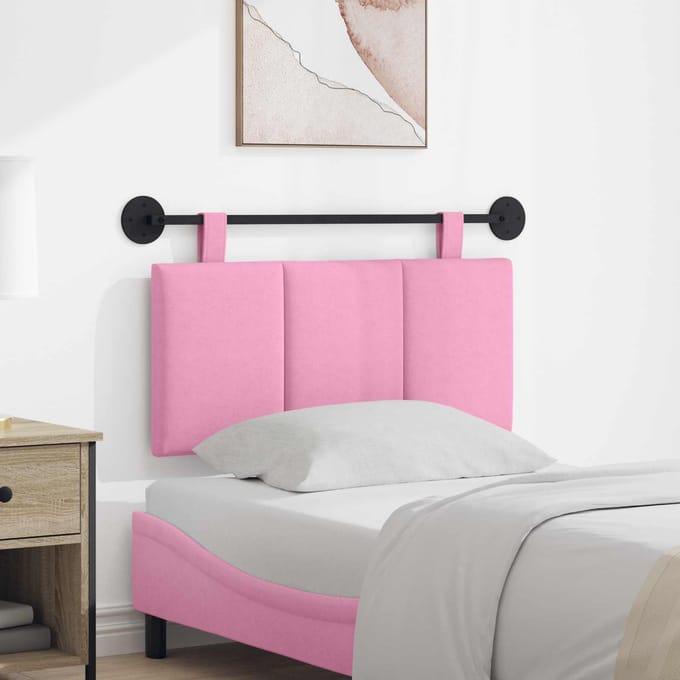 vidaXL - Hangend - hoofdbord - Roze - Stof