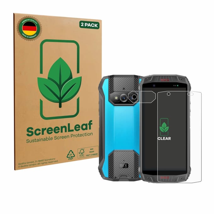 2 Stuks Screenprotector voor Ulefone Armor 15 (Voor+Camera) - Hoogwaardige Beschermfolie transparant