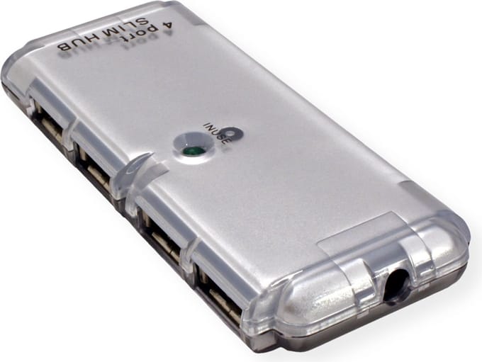 Value USB 2.0 Notebook Hub USB hub - 4 - Zilver