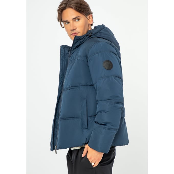 Wittchen Heren Monogram Gewatteerde Jas Marineblauw Polyester