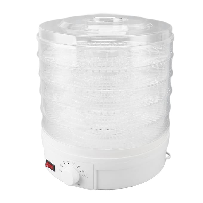Voedseldroogmachine 5 Lades Regelbare Temperatuurregeling Elektrische Fruit Groente Droger voor white
