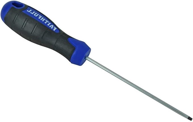 Schroevendraaier - Spitse Punt - Klusjes Thuis - Softgrip Handvat - 4x75 mm - Zwart