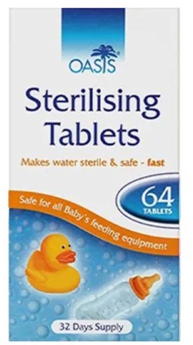 Oasis sterilisatietabletten - babyflessen - koude sterilisatie - 64 stuks