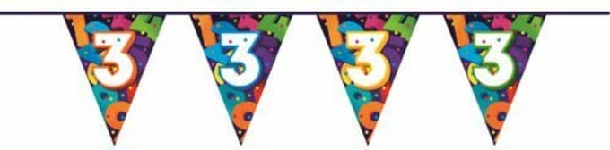 Vlaggenlijn Cijfers 3 jaar - 10 meter