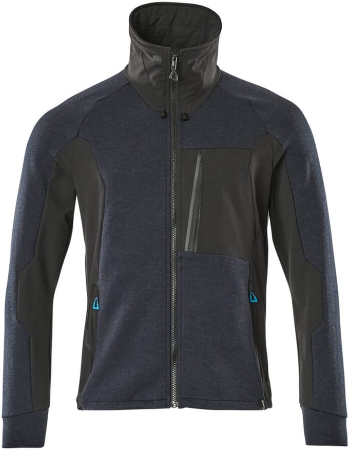 Mascot Advanced Sweatshirt met rits 17484-319 - donkermarine/zwart - L