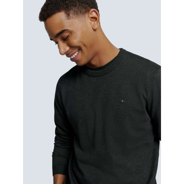 No Excess Pullover crewneck 2 coloured melang dark grey