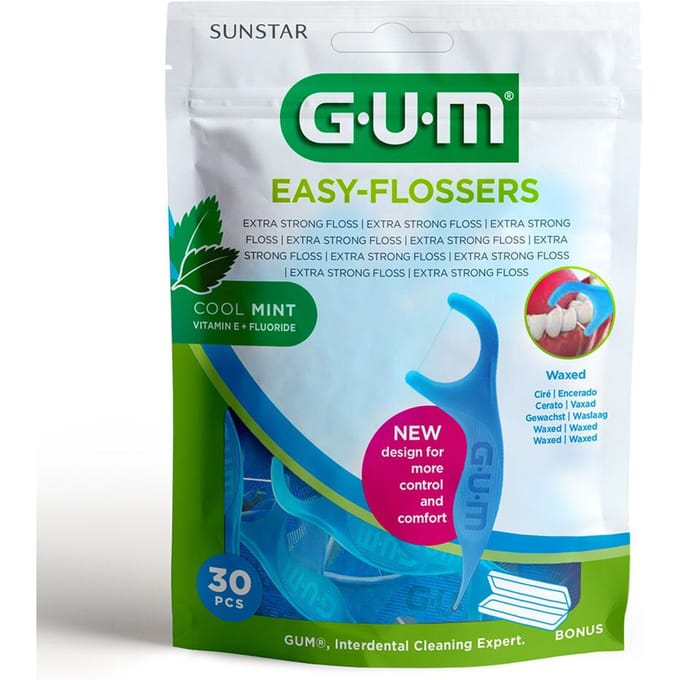GUM Easy-Flossers With Flouride, Vitamin E &amp; Mint 30 st