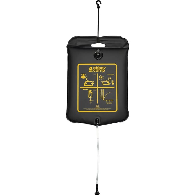 Abbey Camp - Solar Camping Douche - 20 Liter - Incl Thermometer - Zwart
