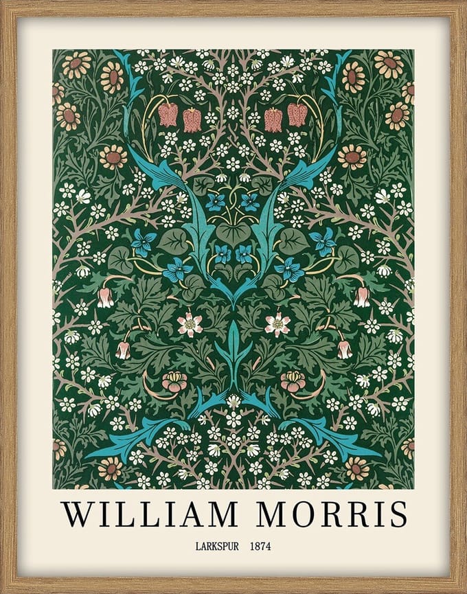 HomeBound by KY | Schilderij met frame William Morris | schilderij | 55x70x3,3cm