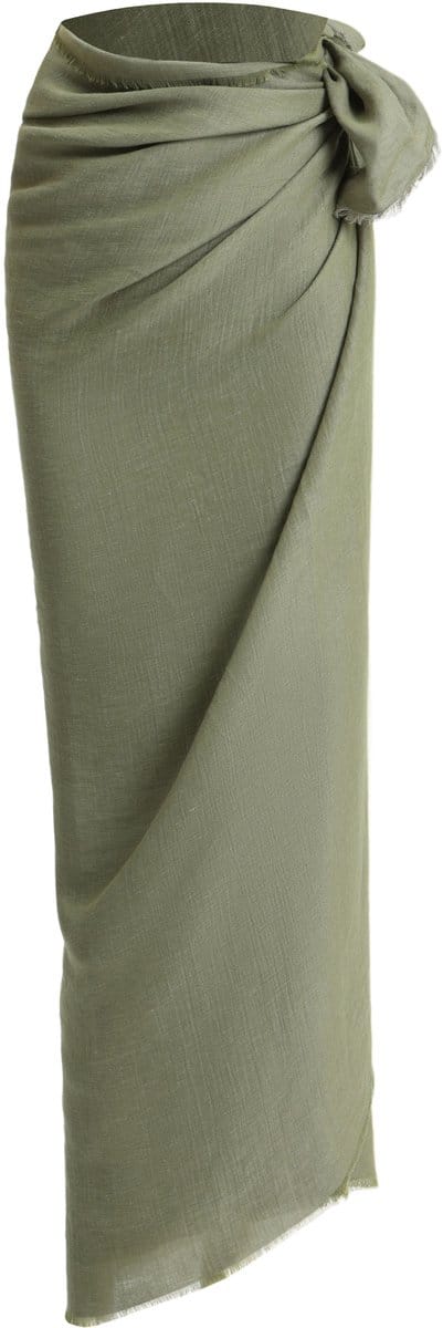 Emilie collection - pareo - linnen mix - 190X120CM - olijfgroen