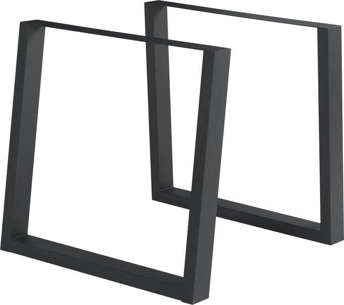 Stalen onderstel Lülsfeld set van 2 tafelpoot 72x75 cm zwart [en.casa]