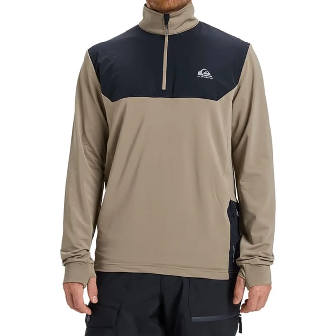 Quiksilver Early Start Fleece Met Halve Rits Beige S Man