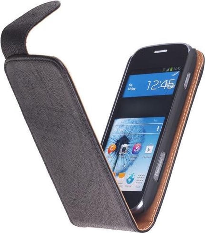 BestCases Zwart Kreukelleer Flipcase LG Optimus G E975