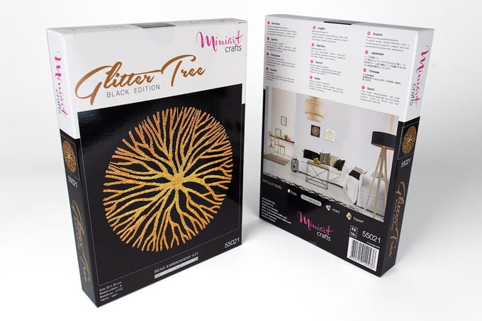 MiniArt Crafts glitter tree black