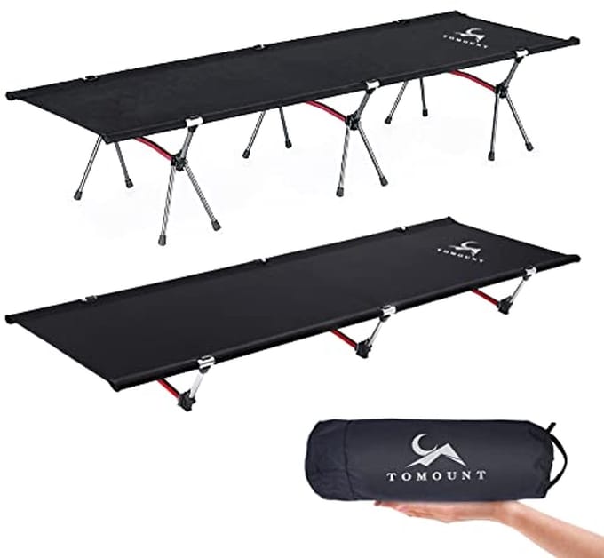 Lichtgewicht Campingbed en Inklapbare Campingstoel - Compact Reisbed voor Buiten en Tenten