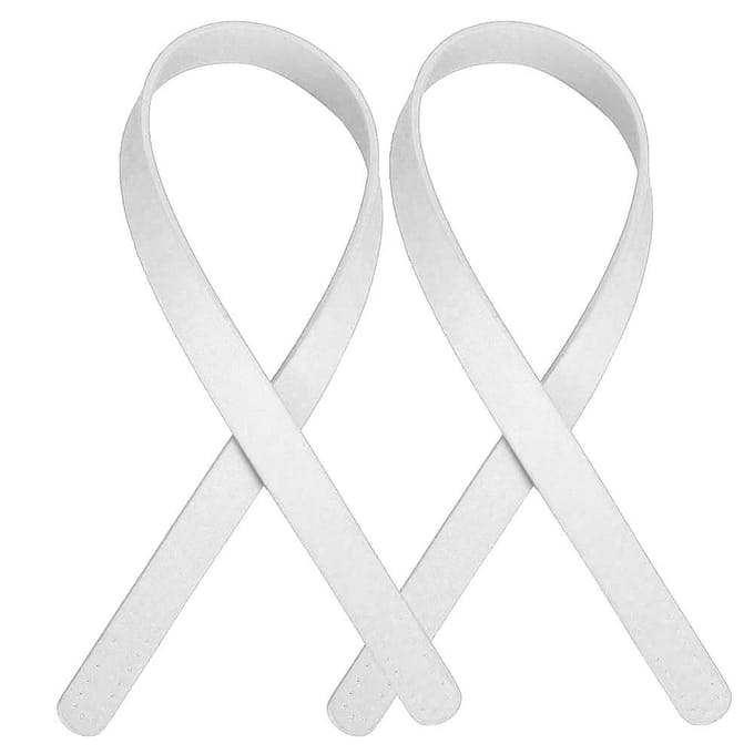 2 Pièces Sangle de Sac Sangle d'Épaule en PU Accessoire de Sac Sac à Main Sangle d'Épaule Confortable 1.8x60cm White white