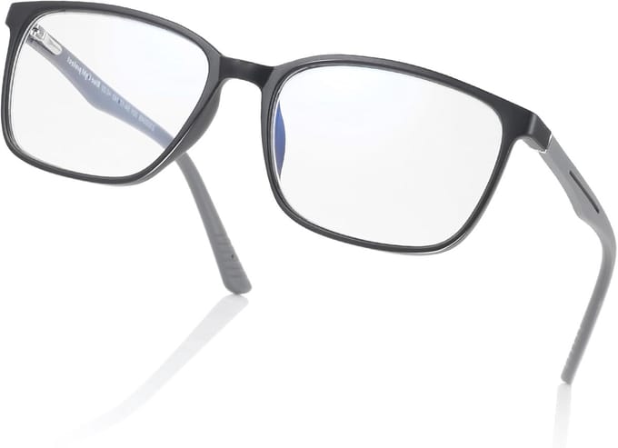 Blauwlichtfilter Bril - Computerbril - Schermtijd Comfort - Anti-glans Coating - Vierkant Montuur - Zwart