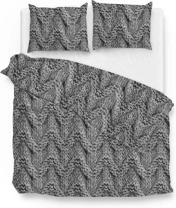 Zo! Home Huck Dekbedovertrek - Flanel - Eenpersoons - 140x200/220 cm - Dark Grey