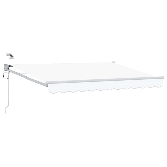 vidaXL - Elektrisch - Uitschuifbare - Zonneluifel - Wit - 3,5 - x - 2,5 - m