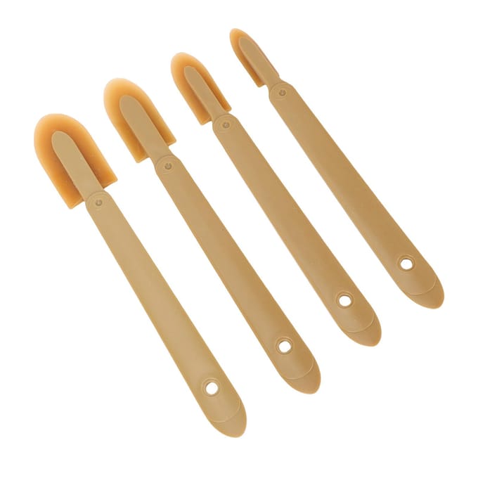 8 Stuks Voegkit Spatel Verdeelmes Herbruikbare PU Tips Voegkit Afwerkingsgereedschap 4 Maten voor beige