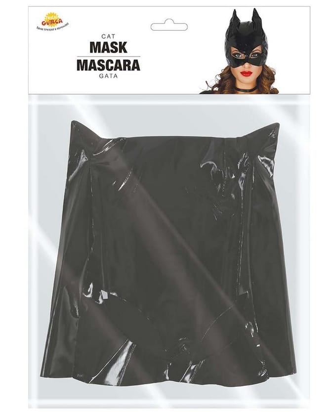 Catwoman masker met oren Zwarte outfit white