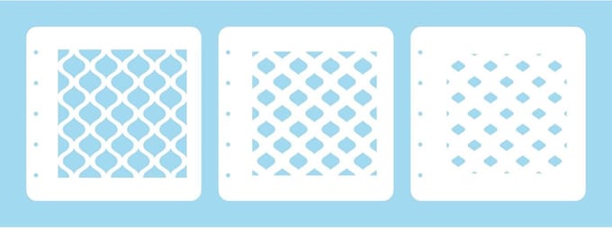 Nellie Snellen Stencils for Magnetic Colouring Set Msts001 Layered Combi Stencil Set (Set of 3) Eastern Oval