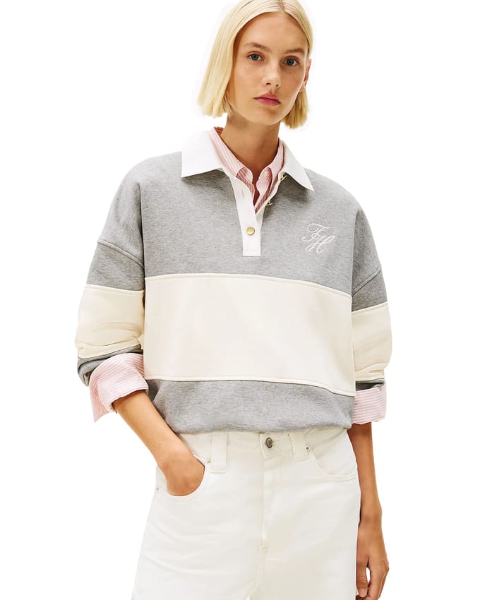 Relaxed fit sweatshirt van katoenmix