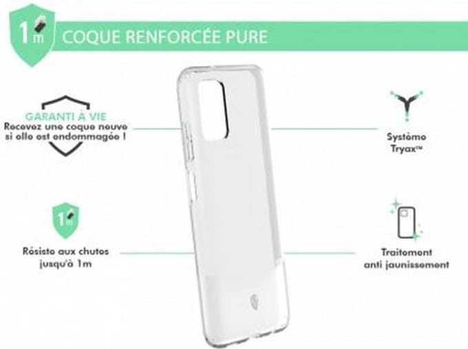 Force Case, Hoesje geschikt voor Samsung Galaxy A03s - PURE Versterkt, Transparant