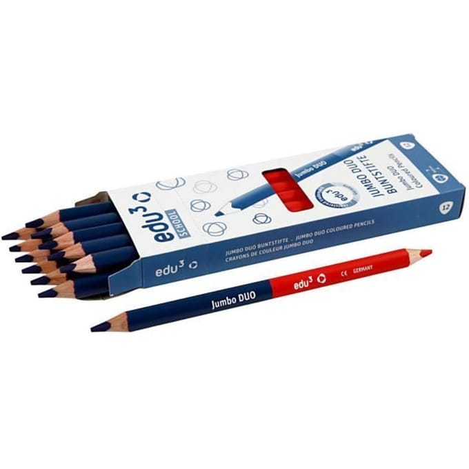 Crayons - Creativ Company - Edu Crayon de Démarrage - 12 pièces - Mixte - 3 ans et plus rouge