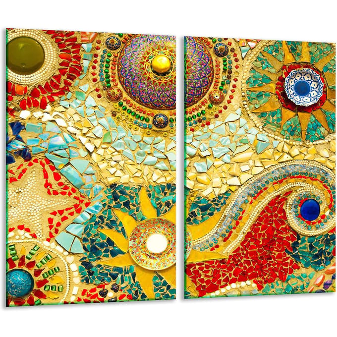 TMK ArtDeko Mozaïek - Snijplank - Glas - Inductiekookplaat - 30x52cm