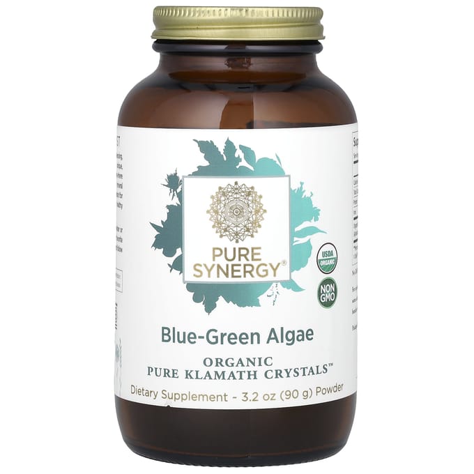 Pure Synergy, cristaux Klamath purs biologiques, algues bleu-vert, 3,2 oz (90 g)